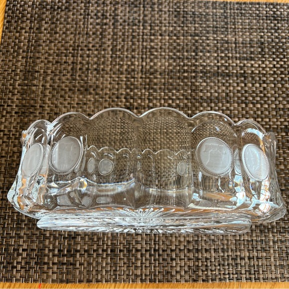Vintage Fostoria Coin Pattern Oval Bowl - Picture 6 of 7